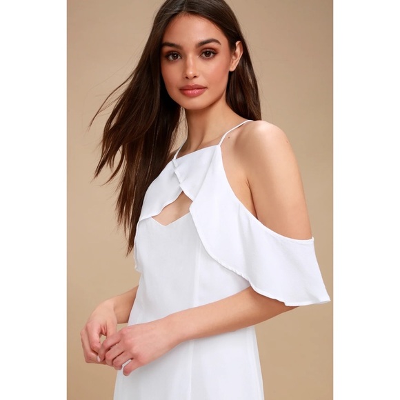 BB Dakota Kaless White Off The Shoulder Sunmer Dress - Picture 5 of 14